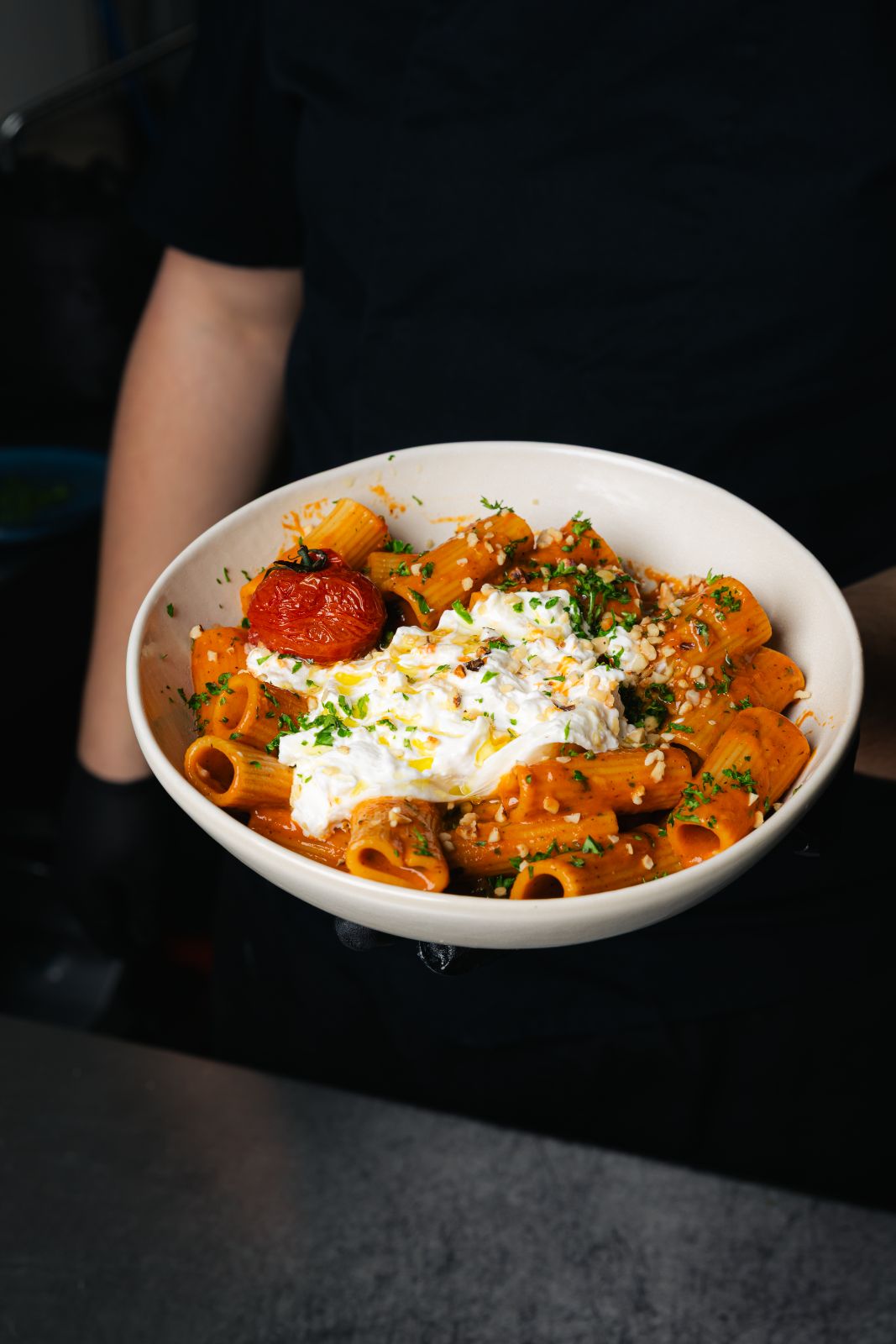 Rigatoni à la burrata