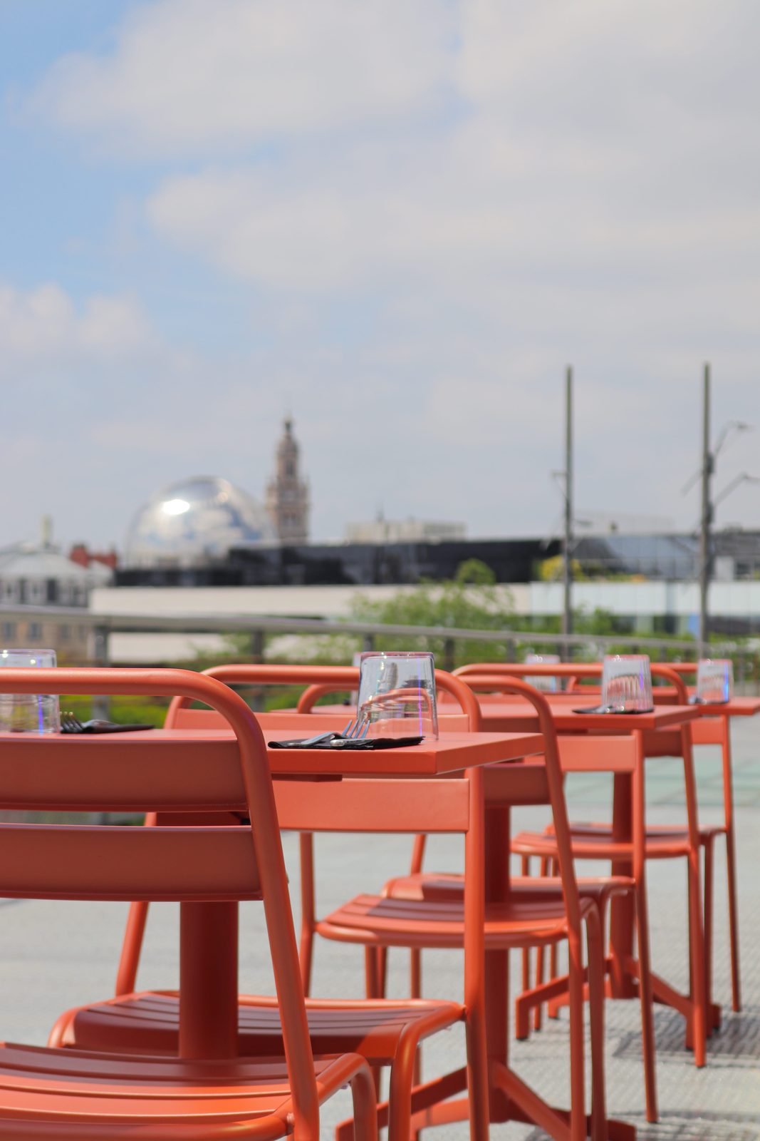 La terrasse du Café Central et sa vue sur les toits de Lille